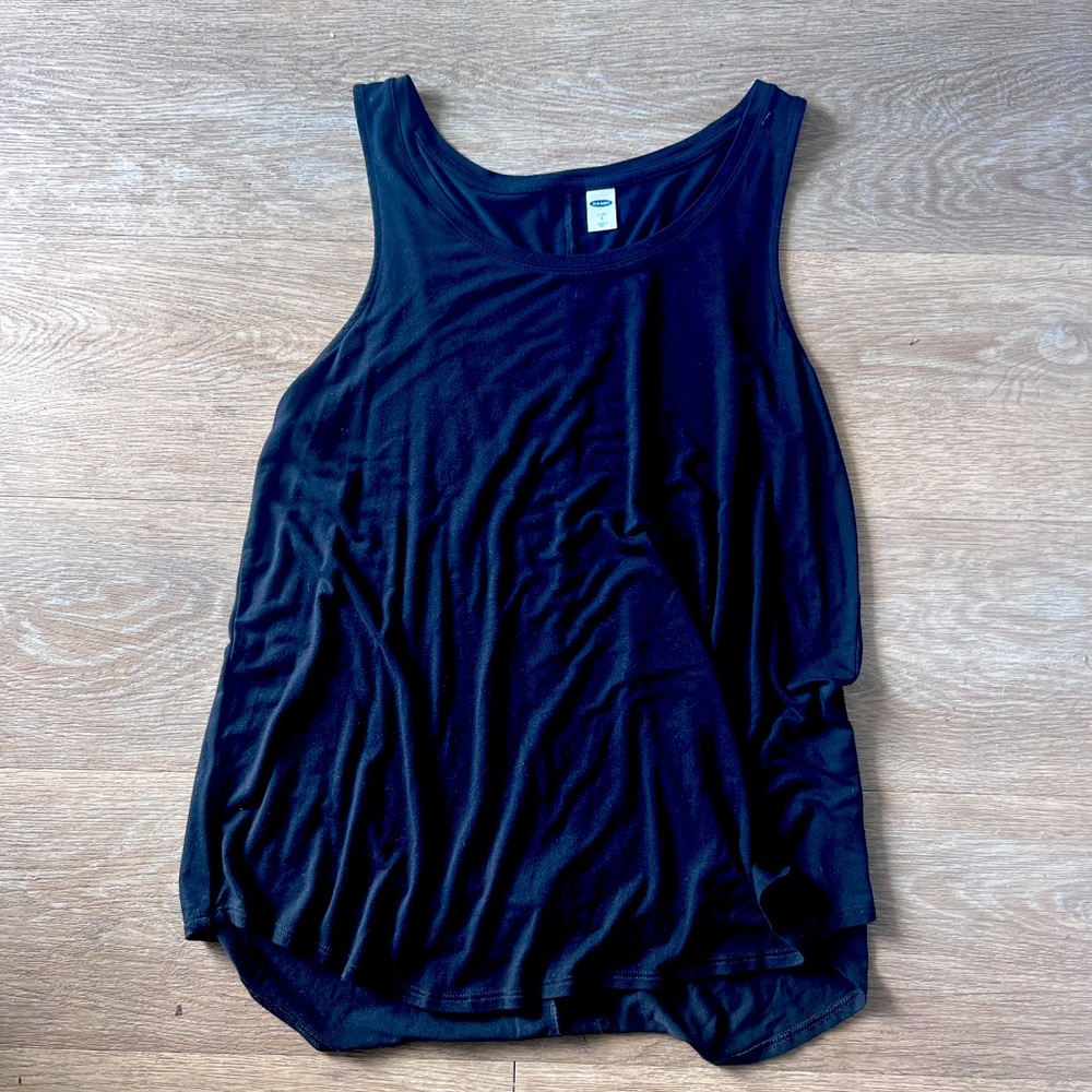 Old Navy Luxe Scoop-Neck Tank for Women Black size small
